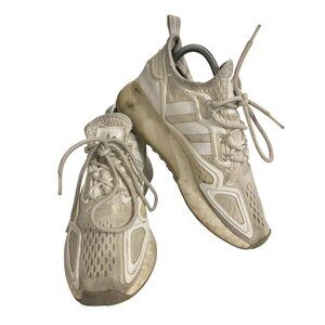 Adidas ZX 2K Boost Big kids Size 4 Cream Mesh  Sneakers shoes NO INSOLES